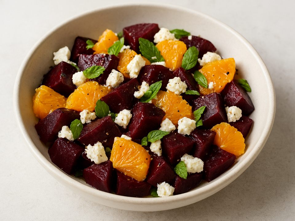 Салат из свеклы с апельсином и фетой — яркость на тарелке и простота приготовления