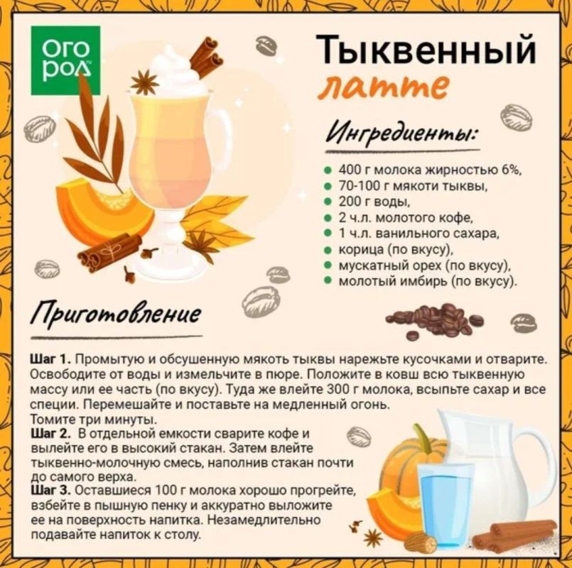 Тыквенный латте на праздники: где купить ингредиенты