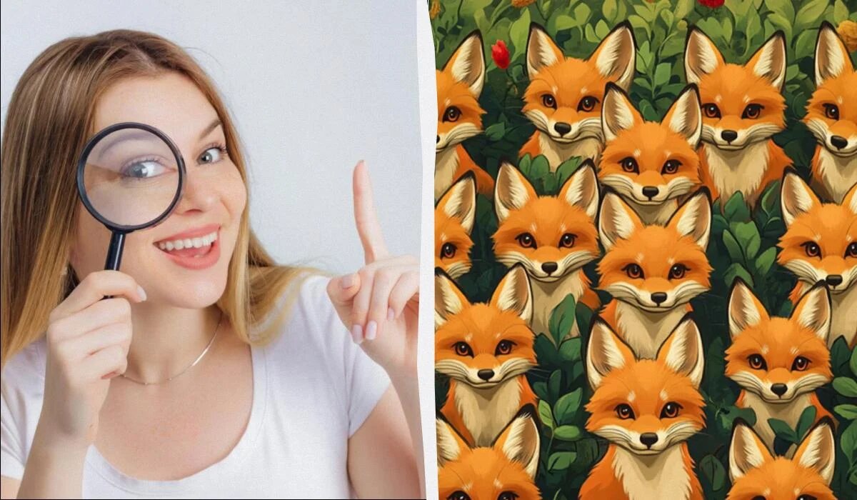 Невероятный тест: сможете ли вы найти петуха среди лисиц за 5 секунд?