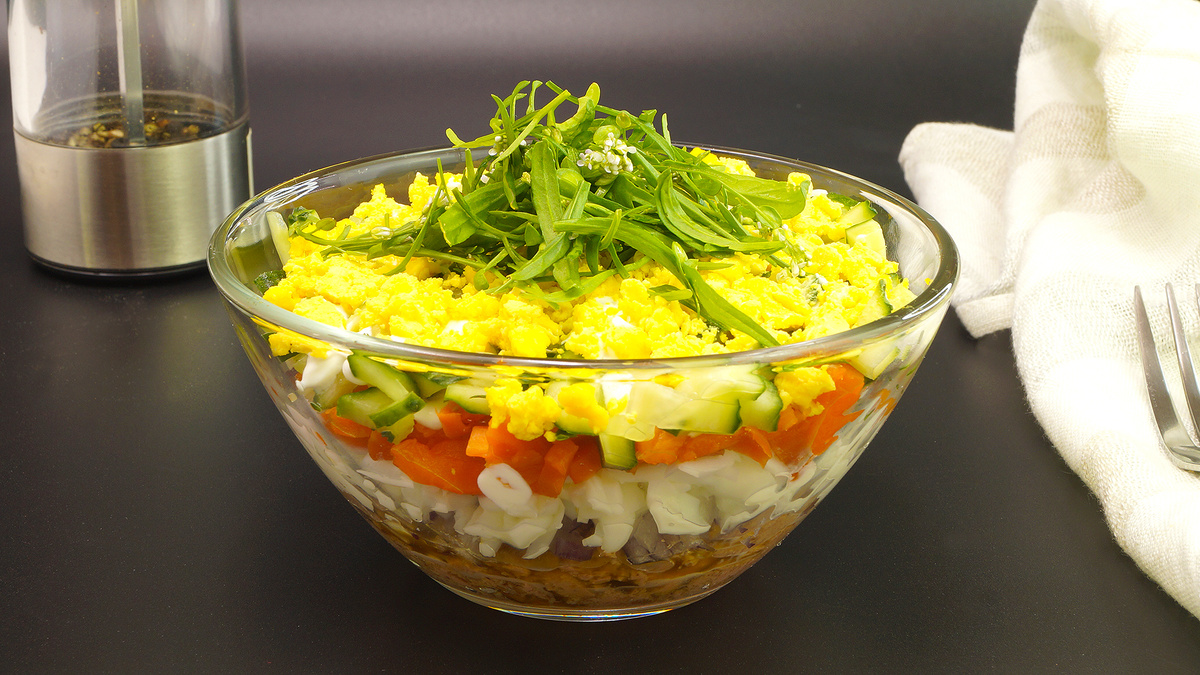 Салат Мимоза с печенью трески: идеальный вкус для любого стола