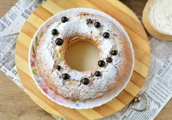 Нежный кекс с творожным сыром