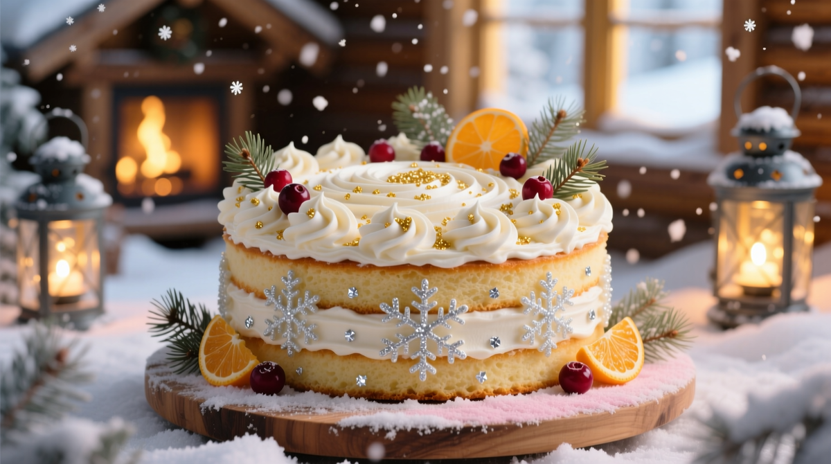 Легкий новогодний торт, который станет звездой праздника